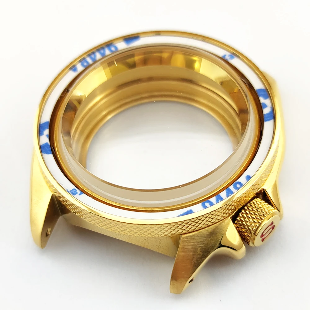 NH35 Case 42mm Watch Case sapphire convex/flat glass For NH35/NH36 movement For SKX007/SKX009 Case Men's luxury watch case