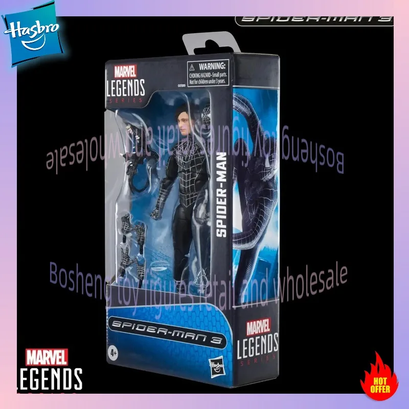 Hasbro Legends Series Spider-Man Symbiote Suit Spider-Man 3 Collectible 6 Inch Action Figure with Symbiote Accessories