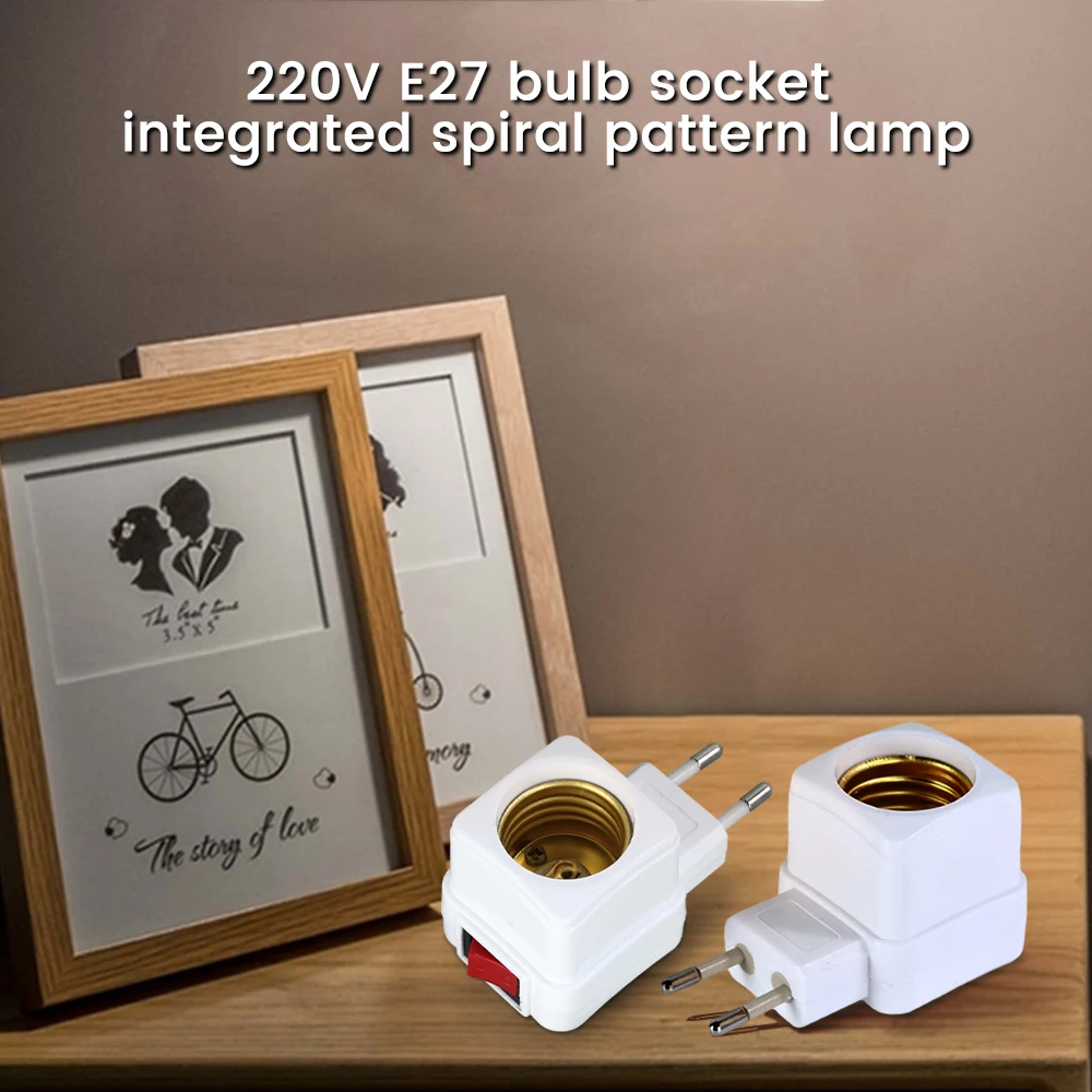 1 Pcs 5/10/20 PCS E27 LED Light Lamp Bulbs Socket Base Holder EU Plug Adapter ON/OFF Switch White