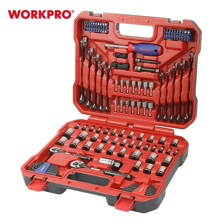 WORKPRO 145PC Mechanic Tool Box Set 1/4