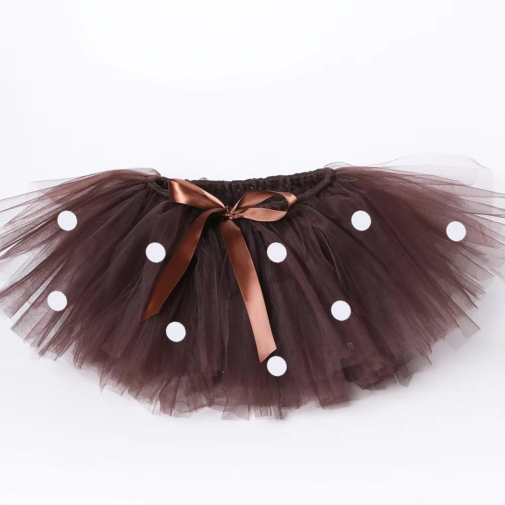 Brown Deer Tutu Skirt for Baby Girls Reindeer Christmas Dress Up Costumes for Kids Toddler Xmas New Years Ballet Tutus Outfit