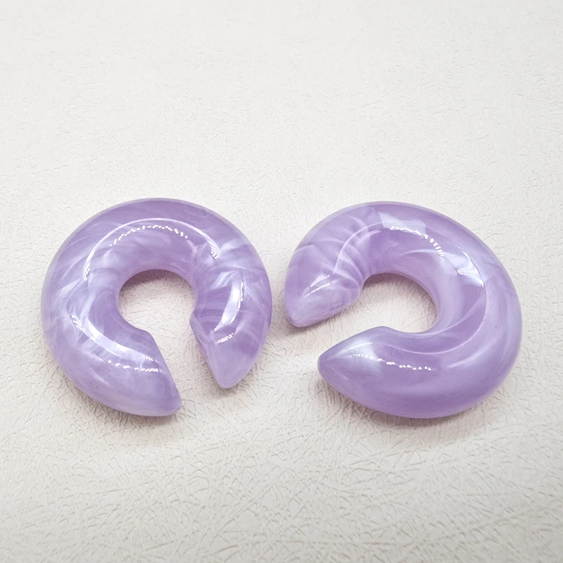 1 Paar Bonbon farbe runde Acryl Ohrclip Ohrringe für Frauen Mode einfache einfarbige Manschette C-förmigen Ohrring weiblichen Schmuck – Detail 25