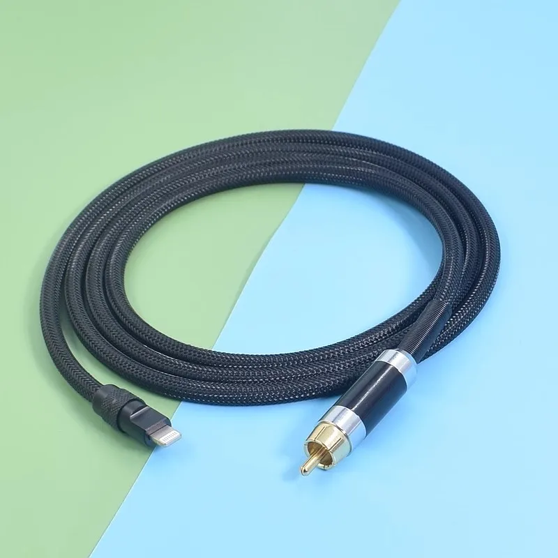 PC 휴대폰 음악 디코더 플레이어 스피커용 동축 케이블, 6N OCC USB, C타입, C100, 7, 8X, XS, 11, 12/13, MAX, RCA 75O…