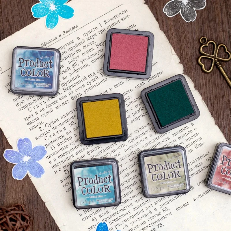 مجلة الذهاب 6 قطعة الملونة متعدد الألوان مختمة ل مخطط Stamps الفن سكرابوكينغ طالب الحبر ختم Inkpad المدرسة الملحقات
