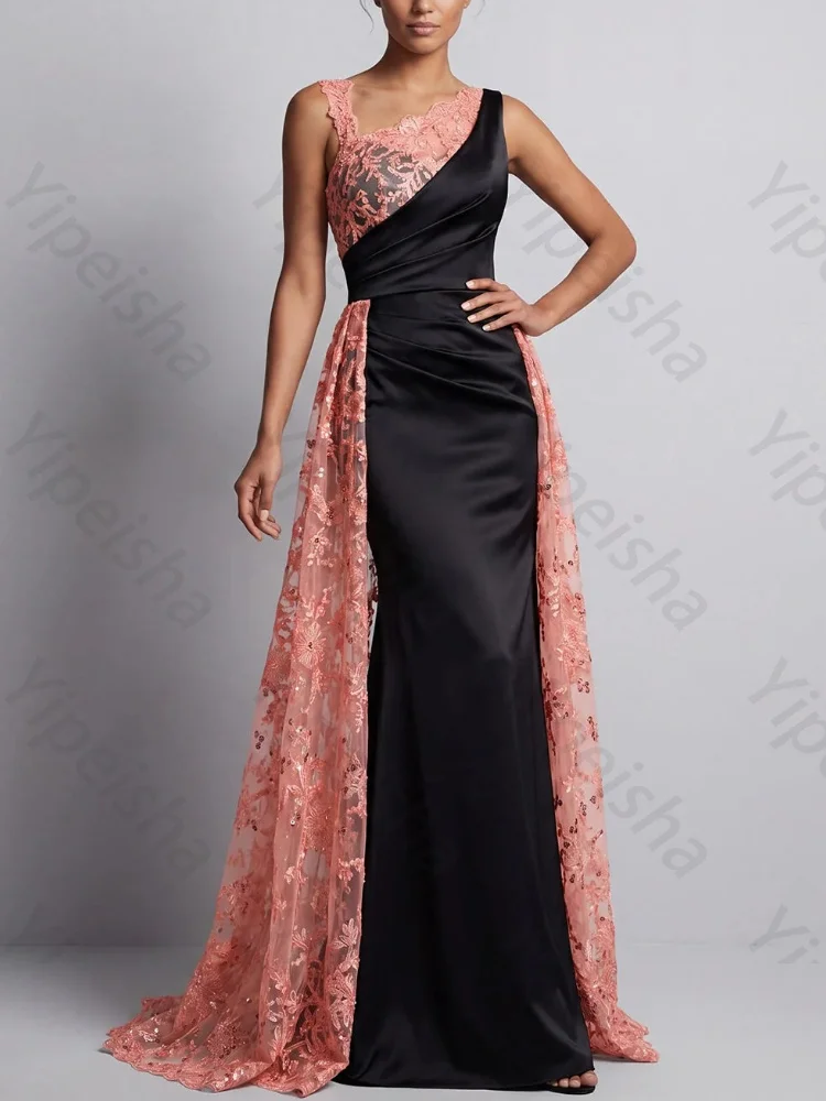 Customized Mermaid Ruched Long Mother of The Bride Dresses Elegant Evening Formal Dress Exquisite High Quality Prom Party Gowns