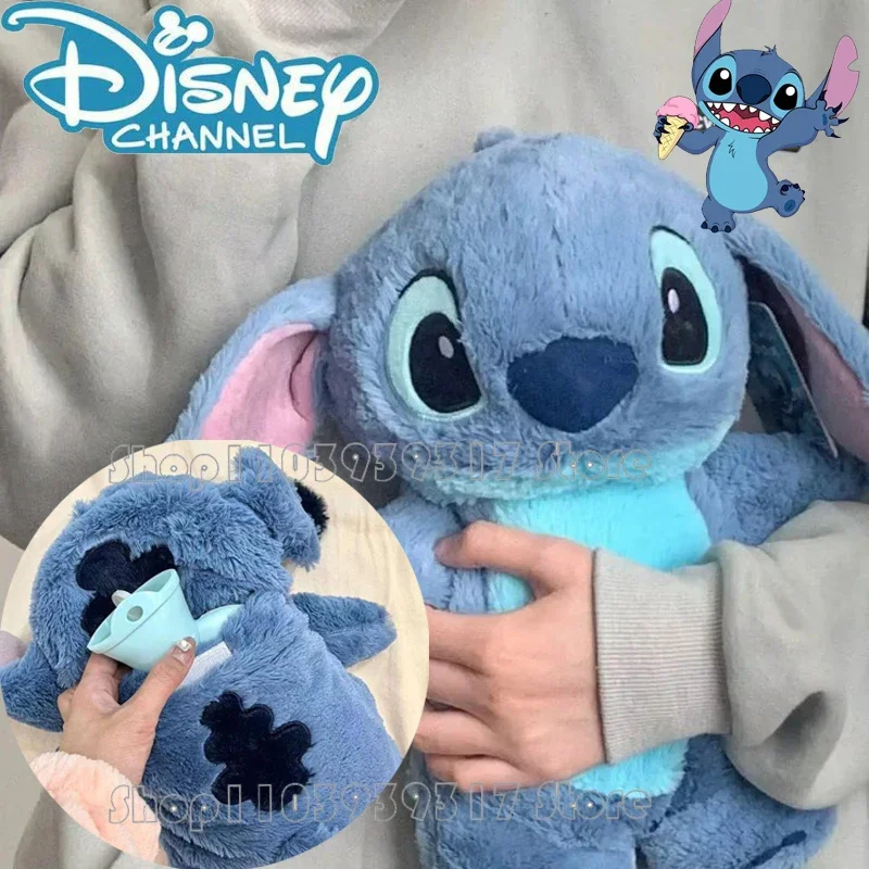 

Kawaii Lilo & Stitch Plush Hot Water Bottle Anime Disney Accessories Winter Home Fill Water Hot Hand Warmer Doll Christmas Gift