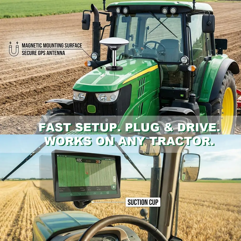 GPS Navigator for Tractor for Precision Farming, GNSS Agricultural Navigator ,for Spraying, Ploughing and Sowing