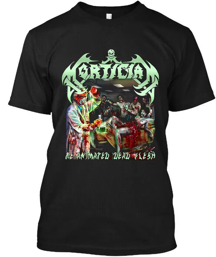 Mortician Re-Animated Dead Flesh American Grindcore T-Shirt S-5XL High Quality 100%Cotton Short Sleeve