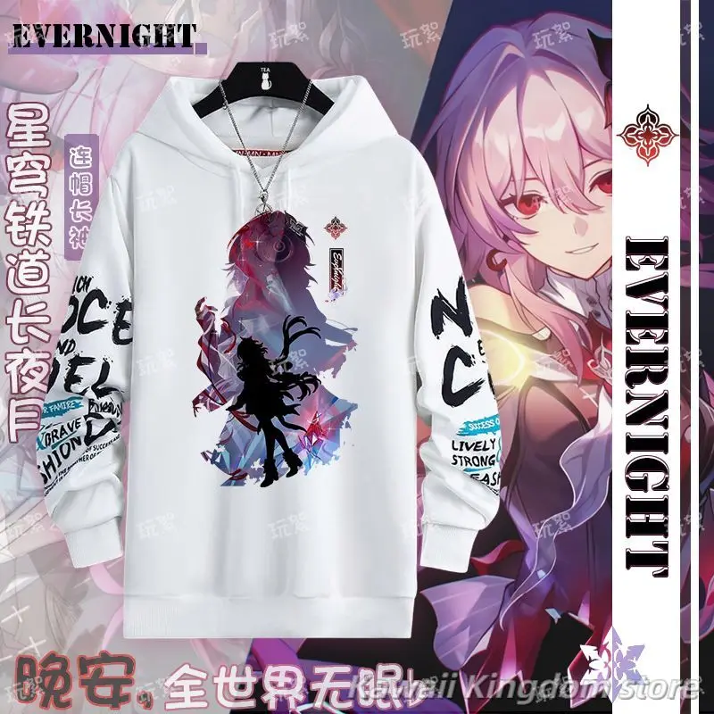 هونكاي: ستار ريل طوال الليل Mydei Phainon Castorice أنيمي لعبة تأثيري للجنسين هود هوديي طويلة الأكمام بلايز الرجال امرأة البلوزات