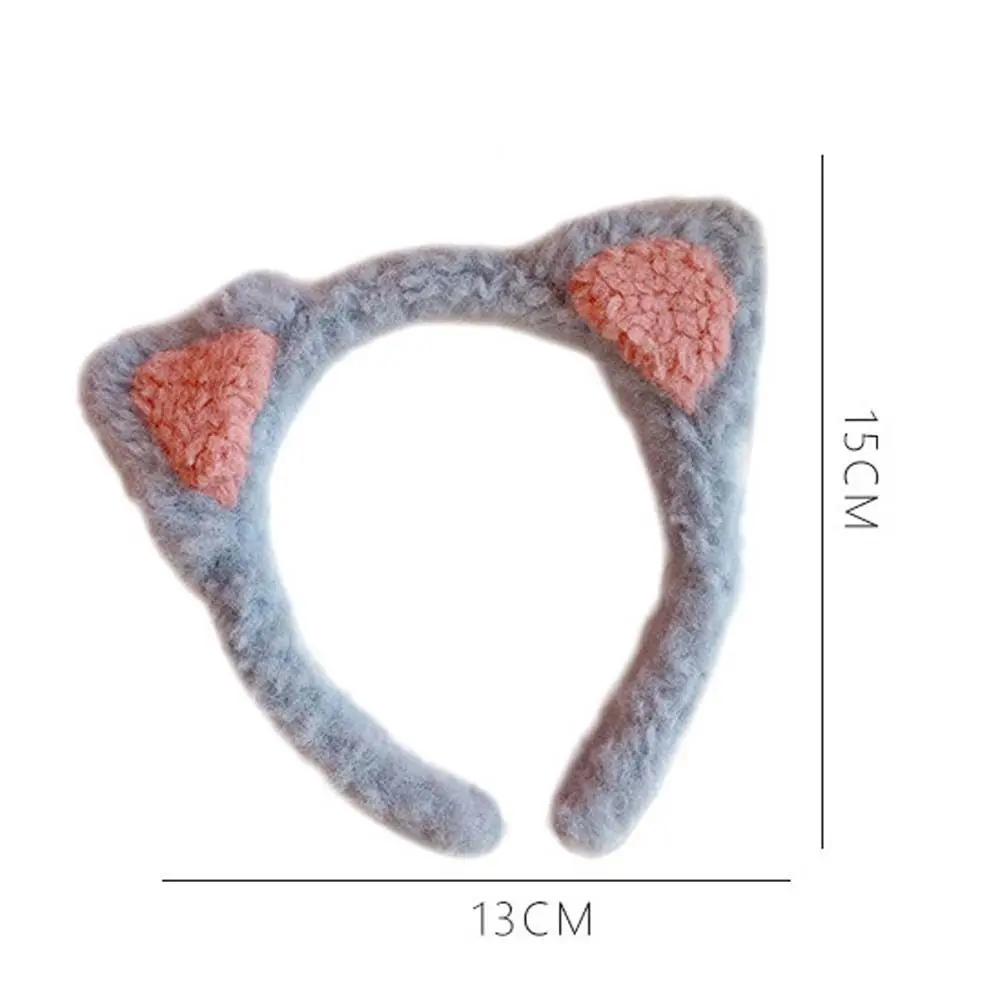 Women Kids Hair Accessories Plush Ears Cat Ears Fluffy Washing Face Cat Ears Hair Bands Hair Hoop Korean Style Plush Headbands