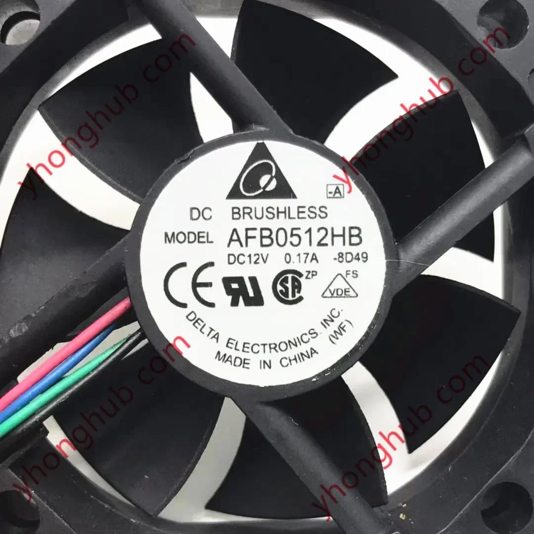 

Delta Electronics AFB0512HB 8D49 DC 12V 0.17A 50x50x15mm 4-Wire Server Cooling Fan