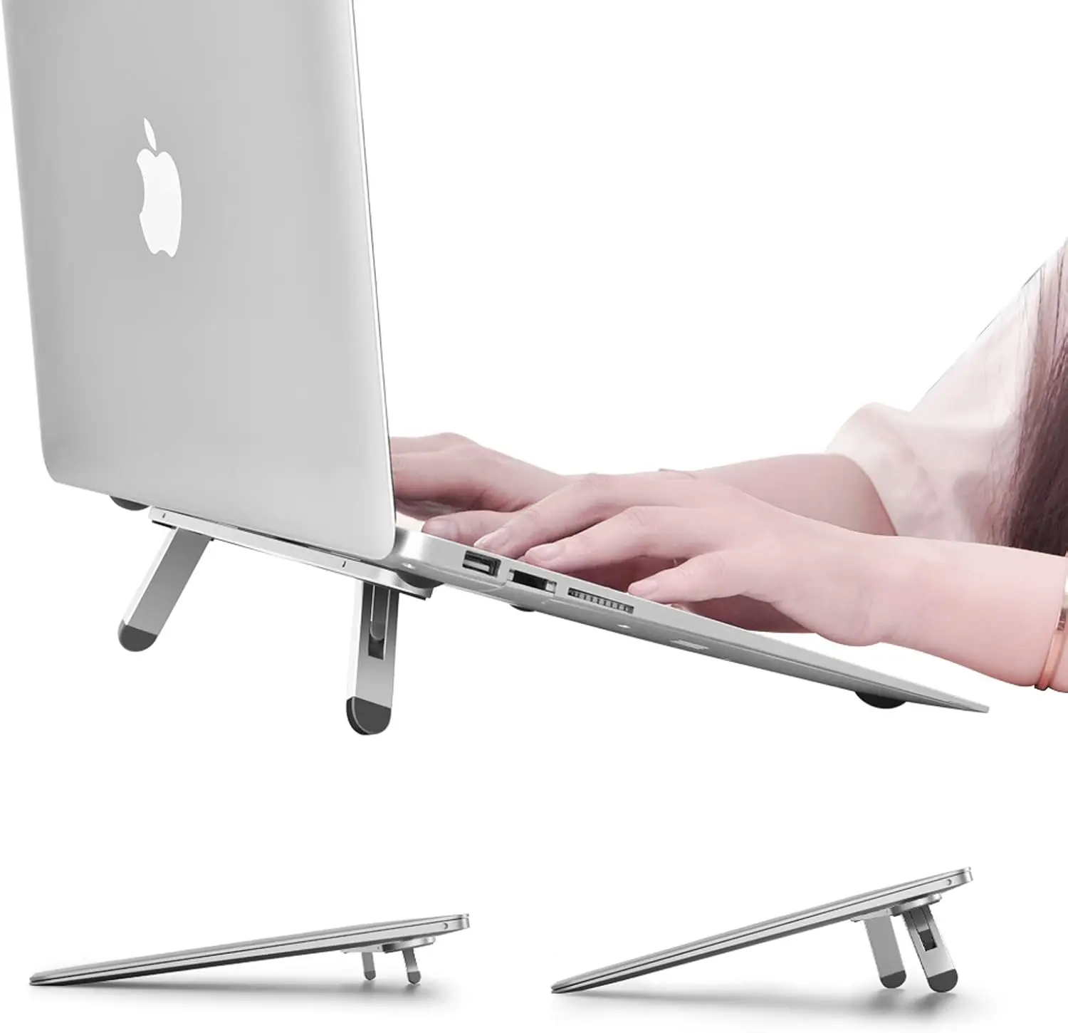 

Эргономичная подставка для ноутбука на стол, охлаждающая подставка, совместимая с компьютерами 10-15,6 дюймов, улучшает осанку и циркуляцию воздуха