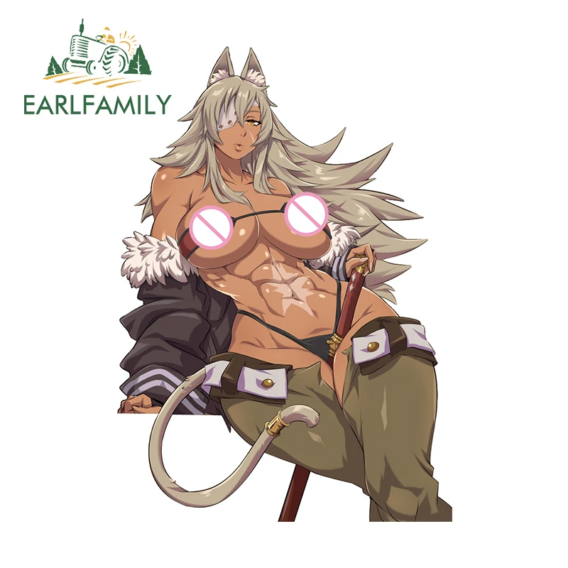 EARLFAMILY 13cm x 9.2cm Fanart Cartoon Fashionable Vinyl Original Decal Anime Camper Car Stickers Sunscreen Sexy Decoration
