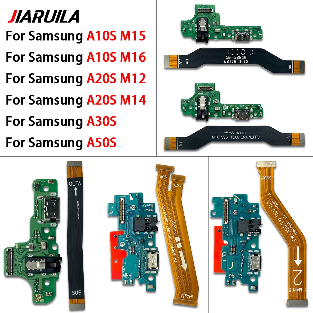 Conector de carga USB para Samsung, placa de carga, Cable flexible, A10S, A20S, A30S, A50S, M15, M16, M12, M14, 10 unidades