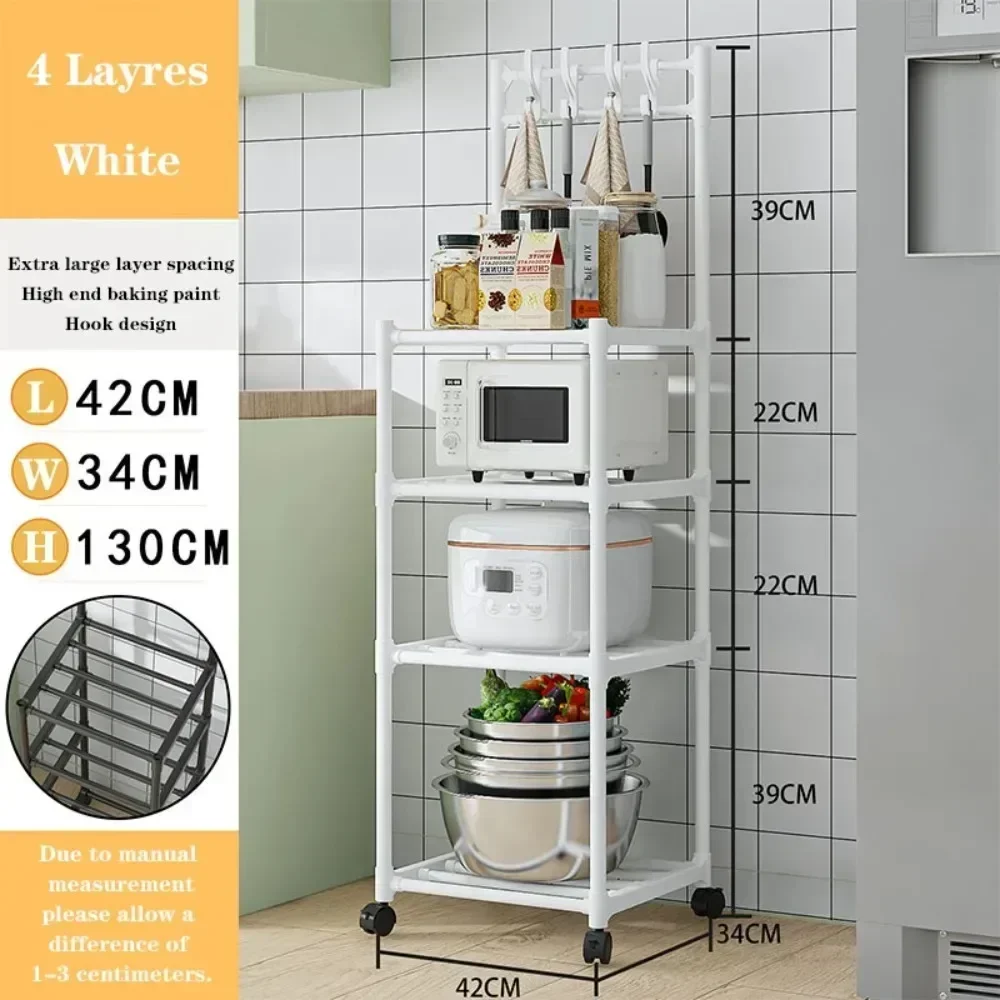 Kitchen Storage Rack Floor Stand Multi-layer Household Microwave Stove Rack Household Floor Microwave Oven Oven Shelf