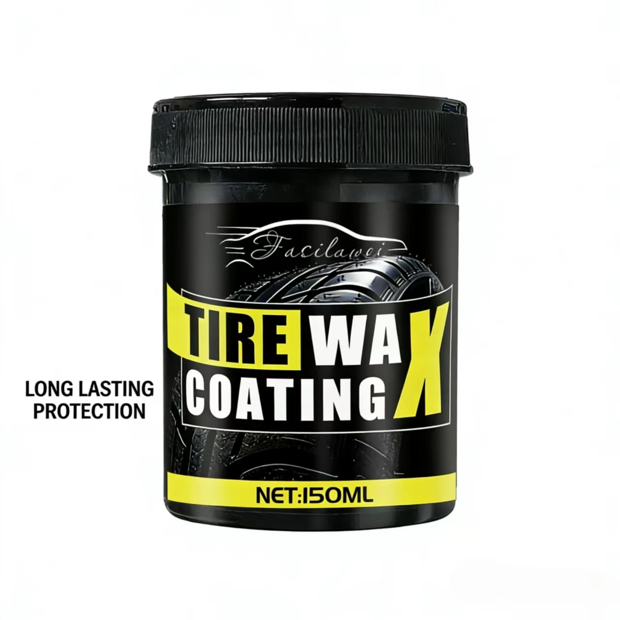 Facilawei Revêtement de cire pour pneus pour BNM – Revêtement de protection des pneus de voiture 150ML, Brillance longue durée et Soins des pneus durables, Pro des pneus de véhicule