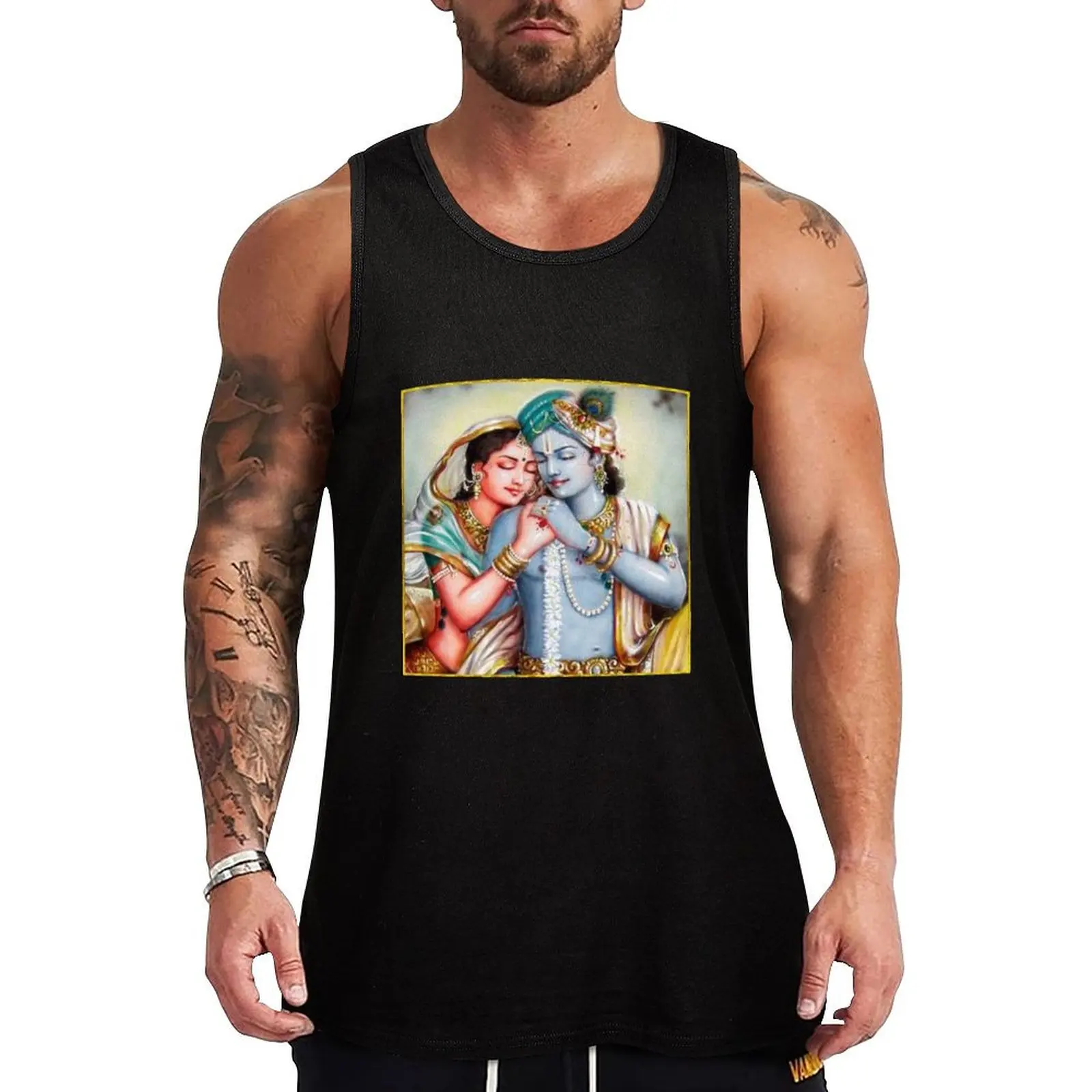 

Radha Krishna Love Tank Top singlets for men summer clothes for men Men's sports t-shirt Body man