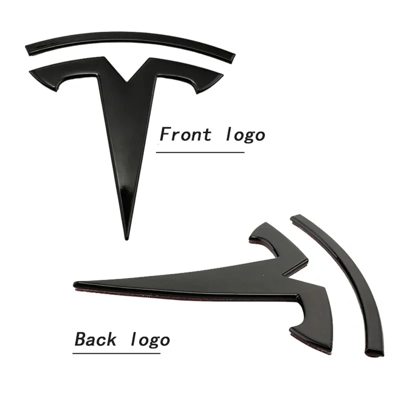 1pcs ABS for Tesla Model 3 Mode Y Car Front Hood Logo Cover Emblem Sticker Styling Auto Body Rear Trunk Badge Accessories