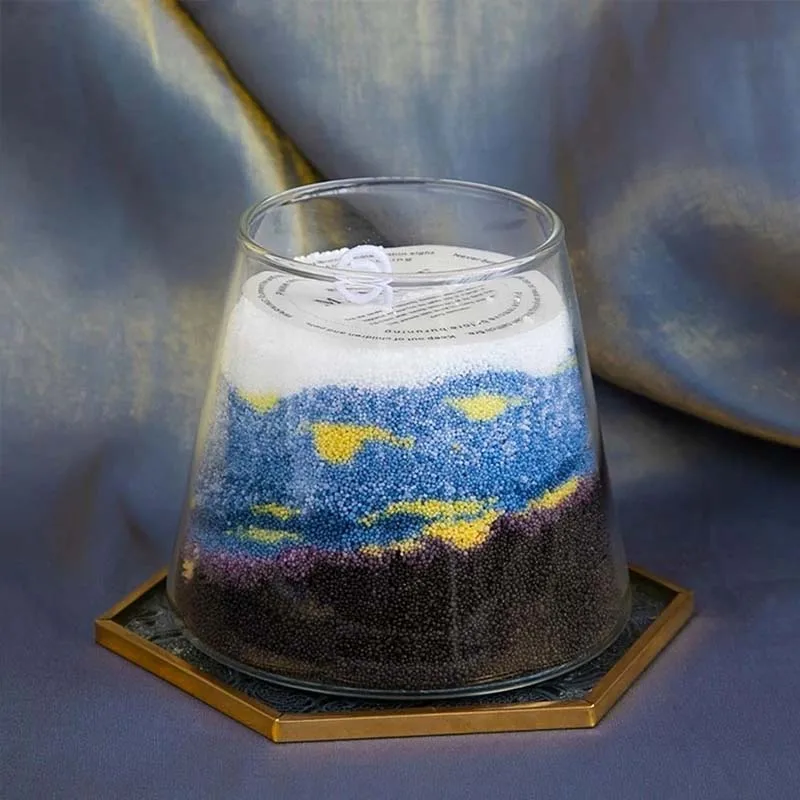 Black Candle Sand with Wick, 200g with 10 Wicks Pearl Candles Sand, Pearled Candle, Wax Granules for Wax Candle Making view 3