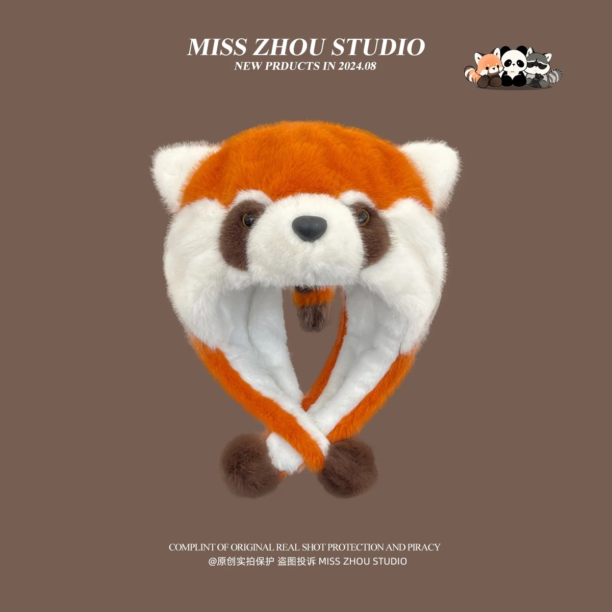 2025年新作 可動耳付きキュートなキツネぬいぐるみボンバーハット レディース 秋冬 厚手 暖かい耳当て付き 防寒プルオーバーキャップ