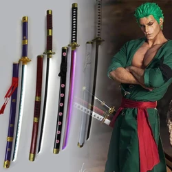 104cm Bright Roronoa Zoro Katana Luminou Sword Led Light Anime Zoro Cosplay Prop Real Size Japanese Katana Samurai Sabre Kid Toy