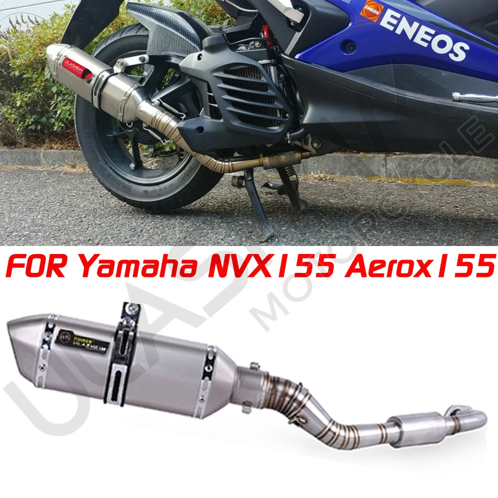 

Full System Exhaust For Yamaha Nvx125 Nvx155 Nvx 125 155 Aerox155 Motorcycle Scooter Front Exhaust Pipe Stainless Steel Slip-on