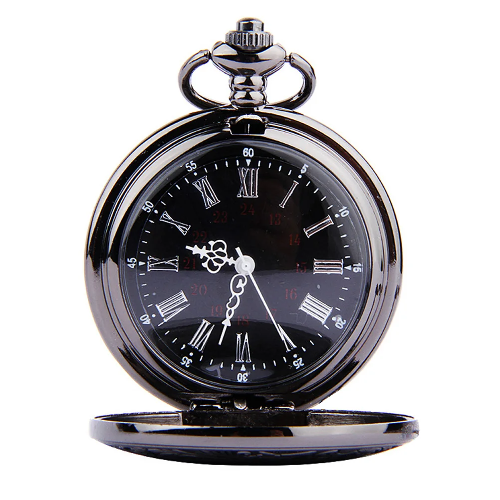 

Retro Classic Pocket Watch Round Roman Numerals Steampunk Dual Display Dial Digital