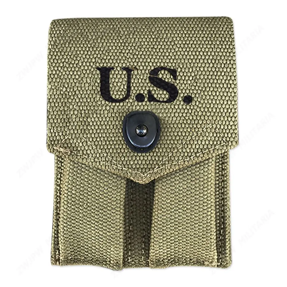 WW2 WWII US M1911 PISTOL AMMO POUCH American Twin Webbing Magazine Mag Carrier REPRO