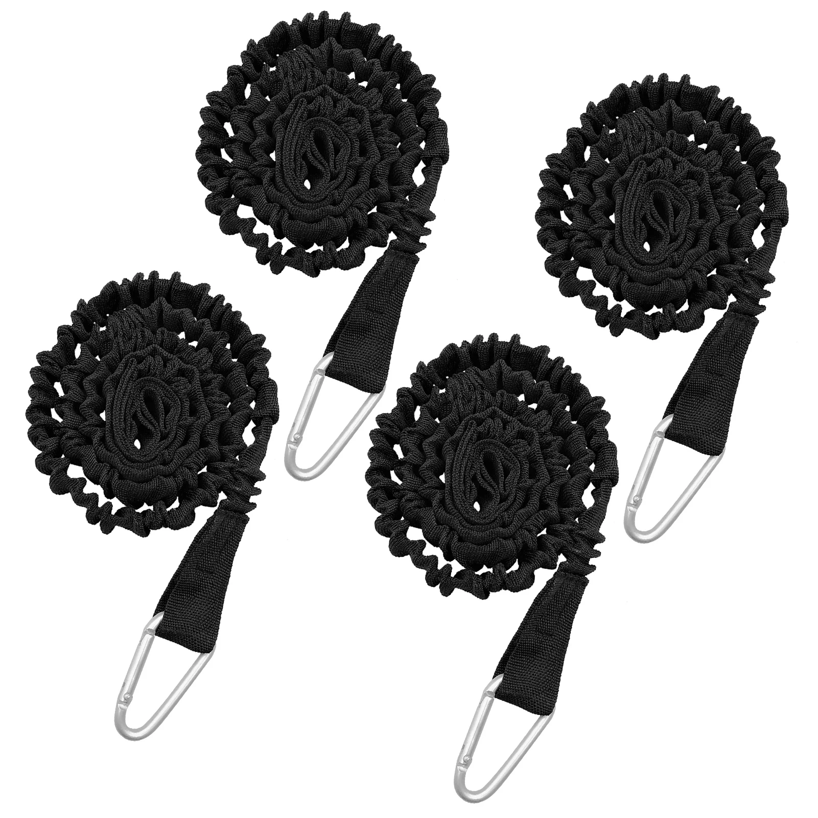 4 Pack Kayak Paddle Leash Lightweight Stretchable Coiled Kayak Rod Leash Lanyard for SUP Boating Canoeing Fishing Kayaking