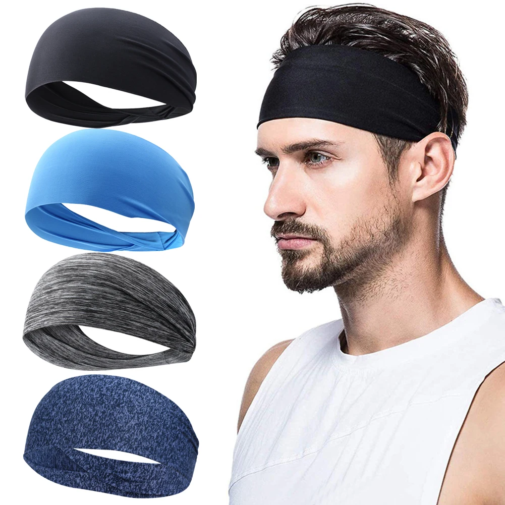 1-5Pcs Elastic Quick Dry Sport Headbands Sweat Absorption Headdress Workout Headband Antislip Breathable Sweatbands for Yoga Run