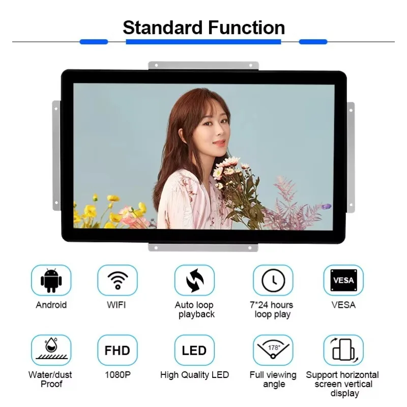 Factory wholesale Android Wifi open frame 24 inch embedded LCD monitor open frame TV