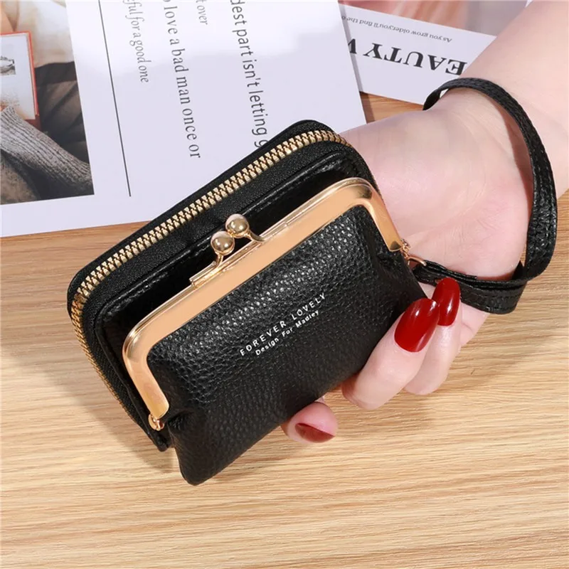 New Women Wallets Fashion Short PU Leather Top Quality Card Holder Female Zipper Purse Card Wallet Small Wallet for Women