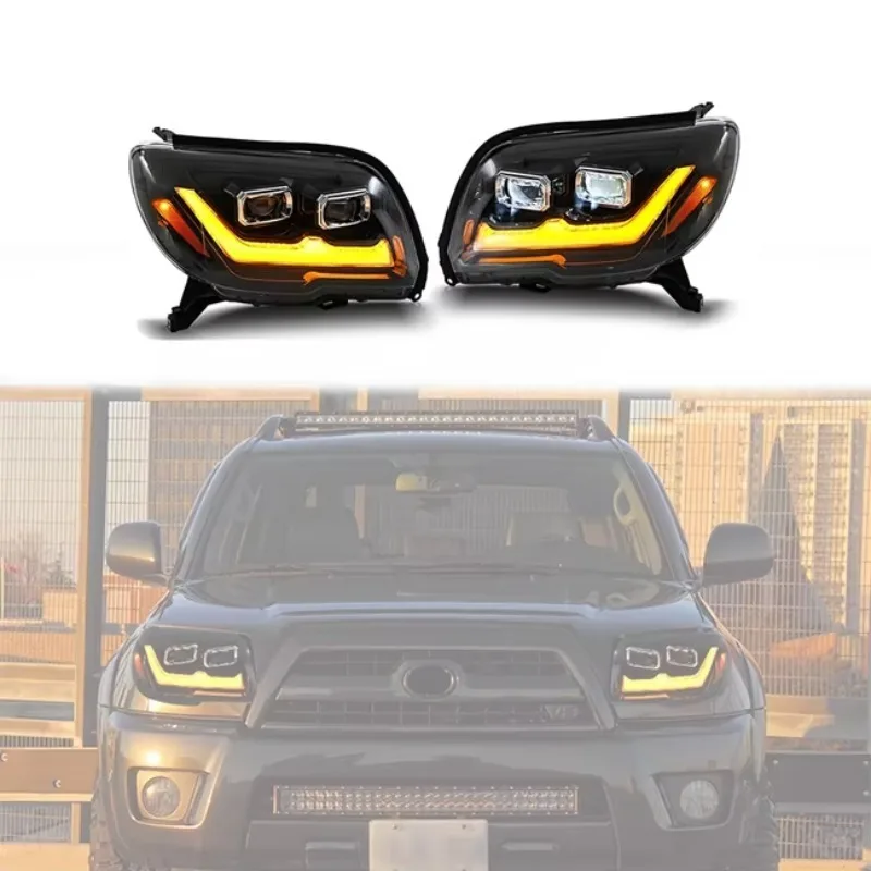 New Replacement LED Double Projector Headlights Led Headlamps for 4th GEN 2003-2009 toyota 4runner Hilux Surf