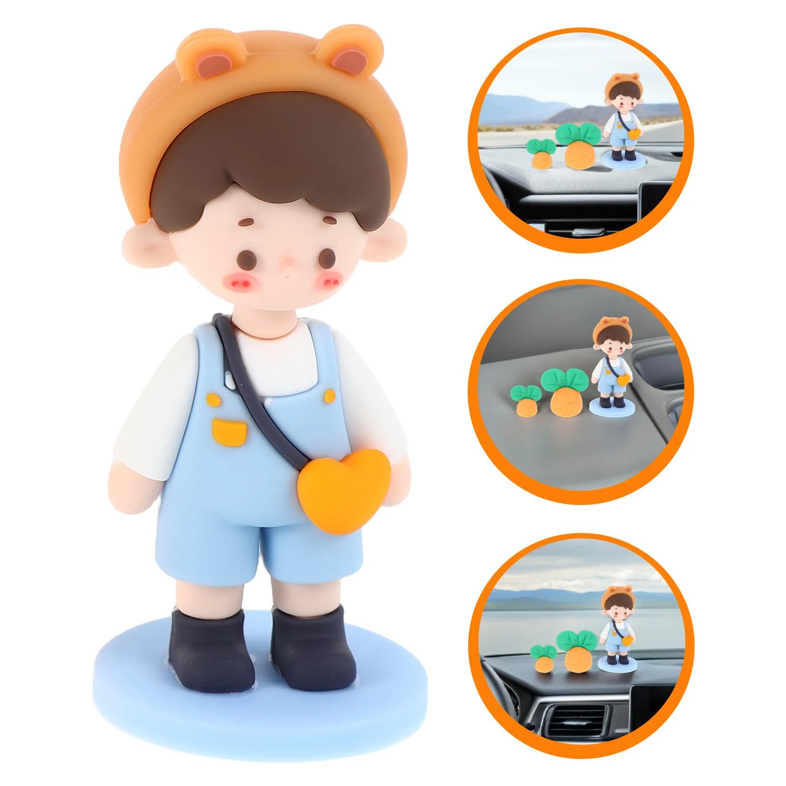 

1 Set Interior Decoration Plastic Mini Boy Funny Vehicle Ornament Aesthetic Cute Decorations Car Interior Accessories Dashboard