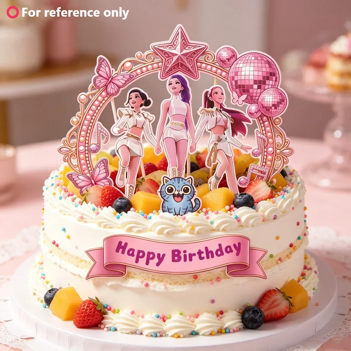 New k-pop Themed Cake Toppers Lovely Dessert Decorative Picks Perfect Ornaments for Girls Birthday Party Sweet Table Decor