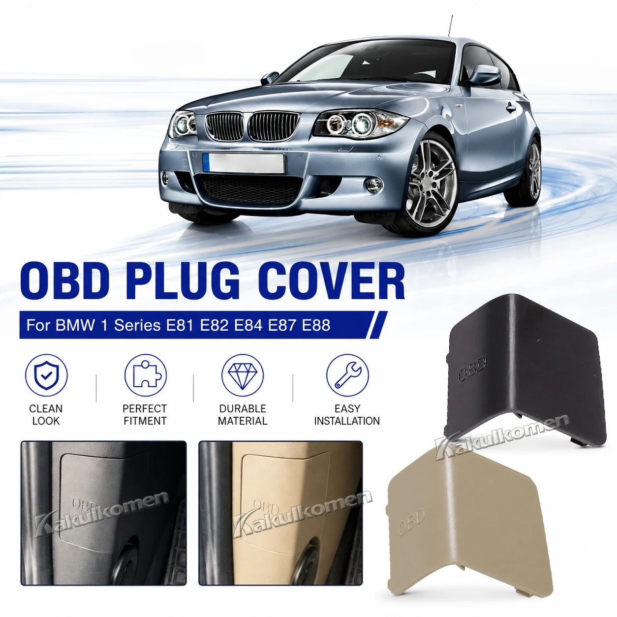 For BMW 1 Series E81 E82 E84 E87 E88 Kick Panel Trim Cap Auto Replacement Parts OBD Plug Port Cover 51437144966 51439125298