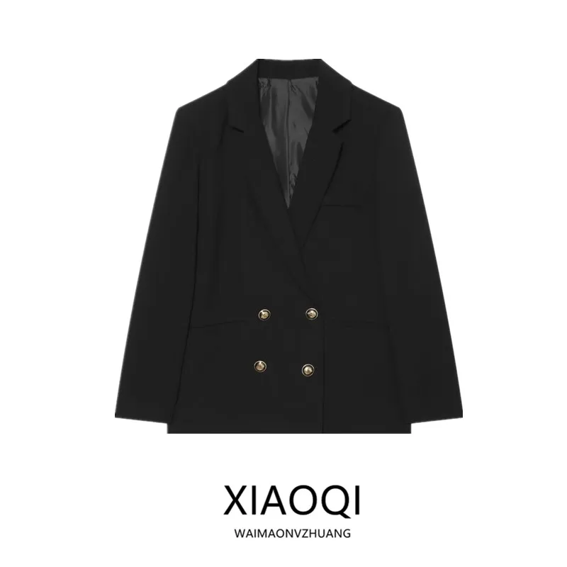 Summer 2026 Women's Long Sleeve V-Neck Versatile Button-Up Suit Jacket New Arrival Casual Style Standard Fit Other Material