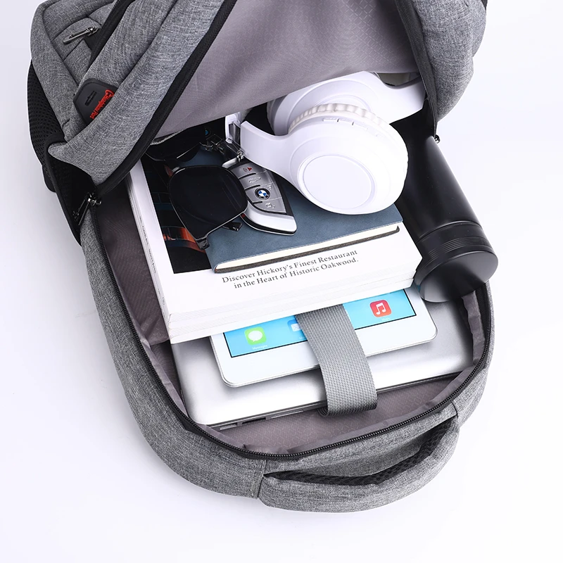 حقيبة ظهر للسفر ذات سعة كبيرة للجنسين - حقيبة كمبيوتر محمول متينة مع مقصورات متعددة، طراز عمل وكاجوال، حقيبة ظهر للسفر