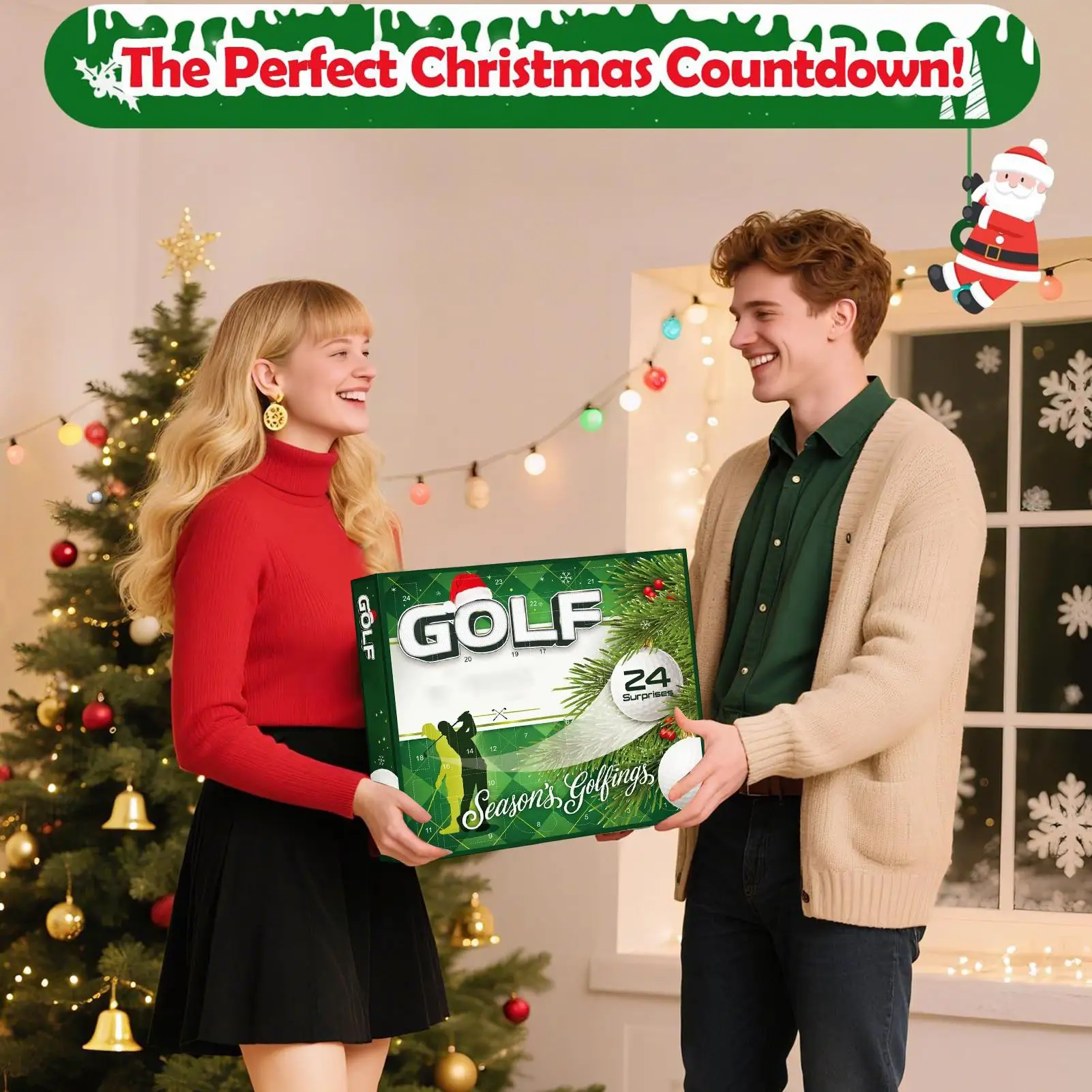 

Christmas Countdown Calendar Holiday Advent Supplies 24 Days Christmas Countdown Golf Accessories For Adults Husband Family