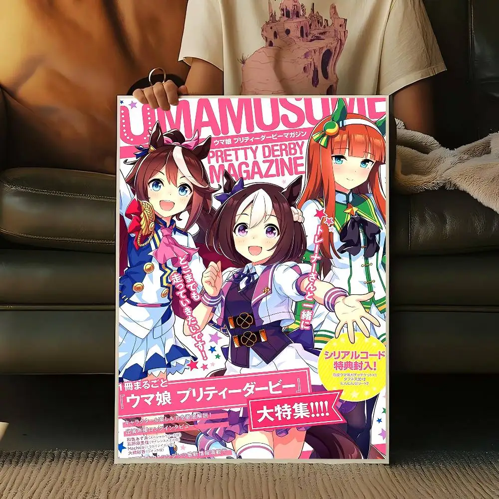 أنيمي أوما موسومي جميلة ديربي أنيمي الكلاسيكية خمر الملصقات خمر غرفة المنزل بار مقهى ديكور الشمال ديكور المنزل