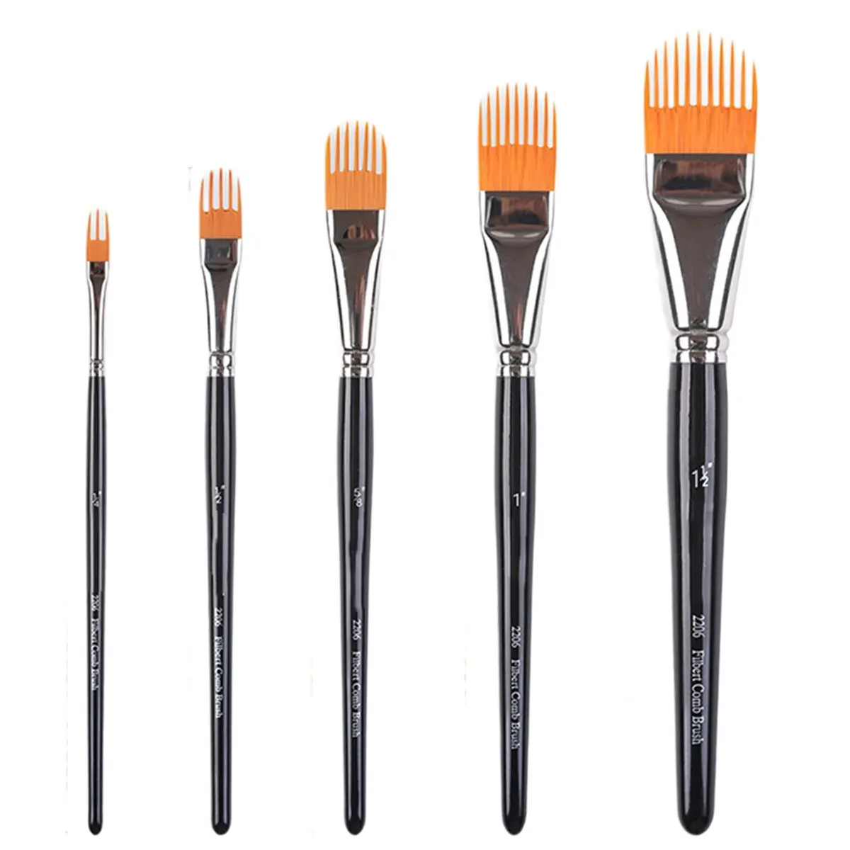 

1 комплект, 5 шт., 2206 расчесок, кисть для акварельной акриловой живописи, акварельные кисти, акриловая кисть, овальная кисть