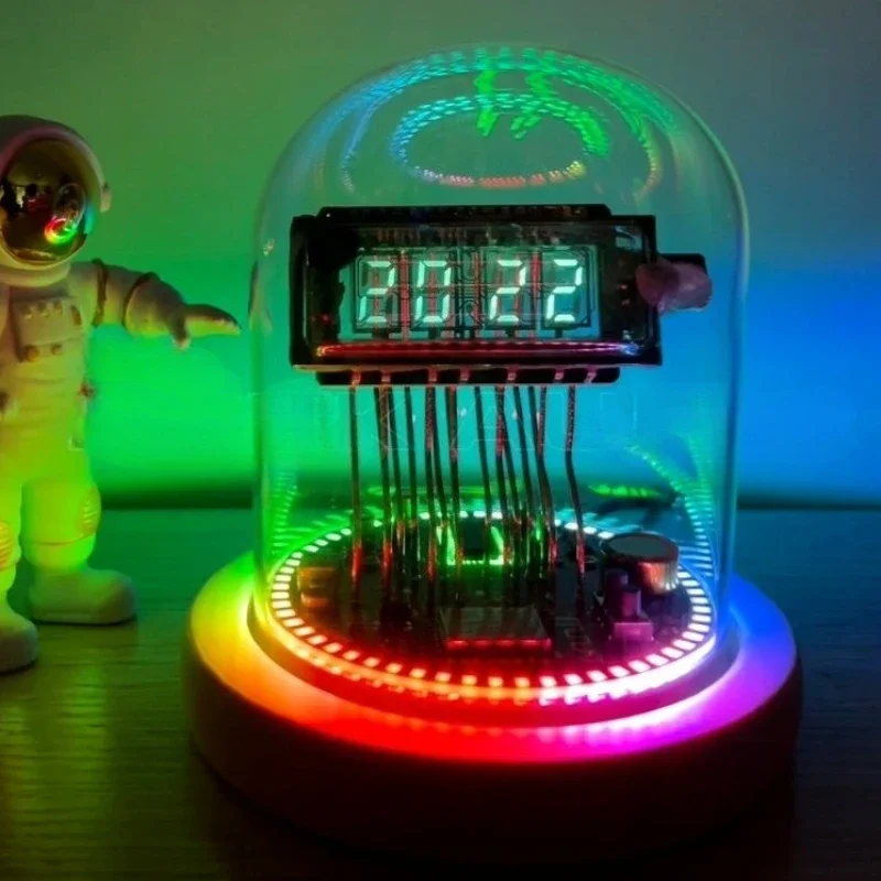 Retro Digital Clock Table Decoration Nixie Tube Clocks Living Room Led Clock Luxury Decor Desk Clocks Aesthetic Accessories
