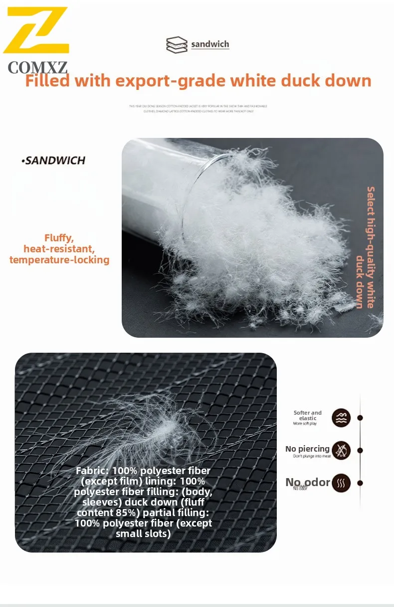 الرجال أسفل سترة 2025 نمط جديد وهمية قطعتين أفخم سميكة مكافحة الباردة الدافئة عمال مقنعين باركر معطف في الهواء الطلق سترة شتوية