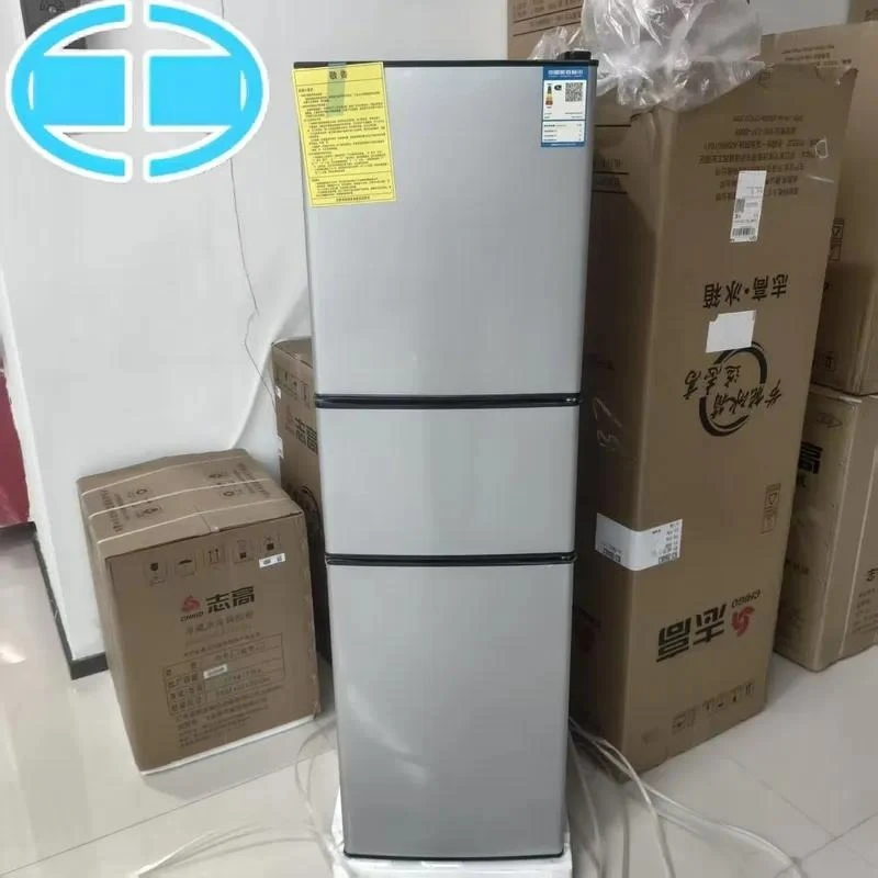 For X 206L Refrigerator House Hold Three Door Small Energy Saving Refrigeration Freezer Mute Refrigerator Dormitory Office