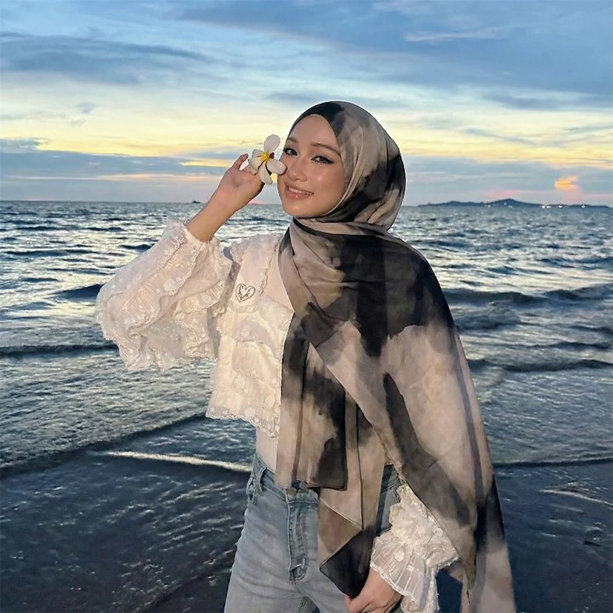 New Women's Leopard Hijab Scarf Bandana Headband Vintage Luxury Beach 180cm Long Handkerchief Bohemia Muslim Accessories 2026
