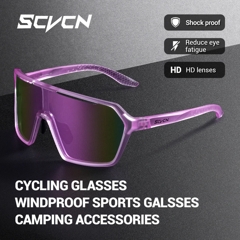 AliExpress SCVCN UV400 Cycling Glasses Outdoor Running Sunglasses Sports Hiking Drive Bicycle Sunglasses Men Women MTB Road Bike Glasses