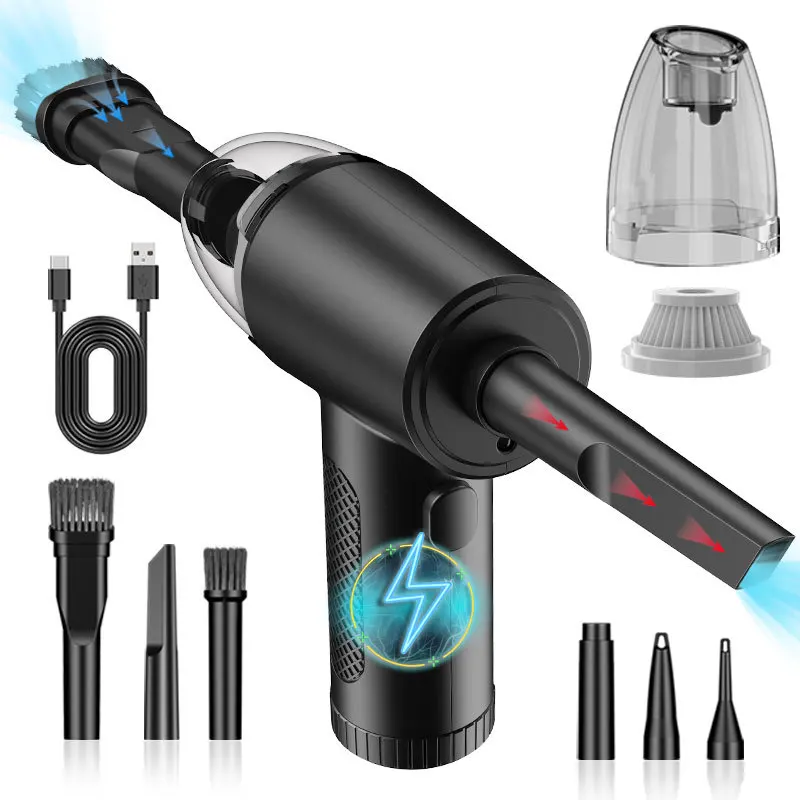 

Portable Vacuum Cleaner for Home and Car Battery Powered Car Vacuum Dust Remover Blowing and Suction Two in One