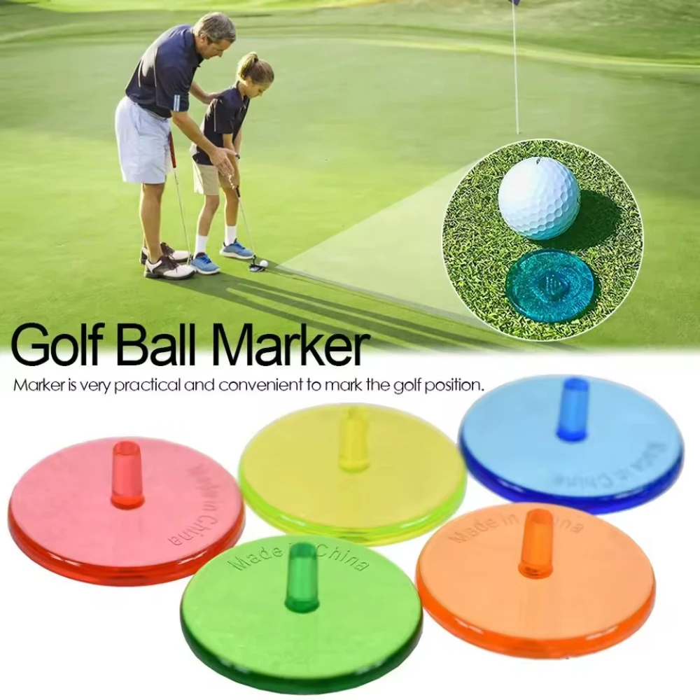 

10PCS portable color random multi-color golf positioning markers, golf accessories, golf supplies, markers