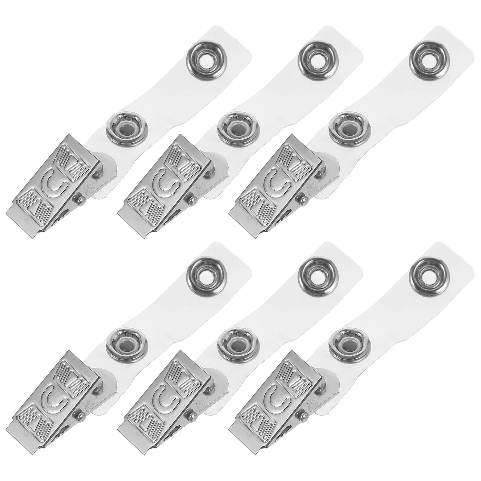 

100pcs Badge Holder Clips Iron PVC ID Cards Lanyards Name Tags Staff Nurse Silver Lightweight Compact