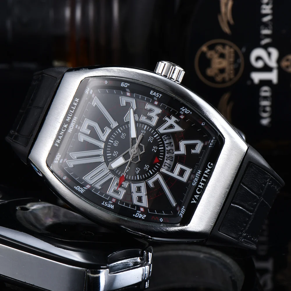 Top Quality AAA FRANCK MULLER Brand Geneva Watches For Mens High Quality Multifunction WristWatch Business AAA Male Clocks